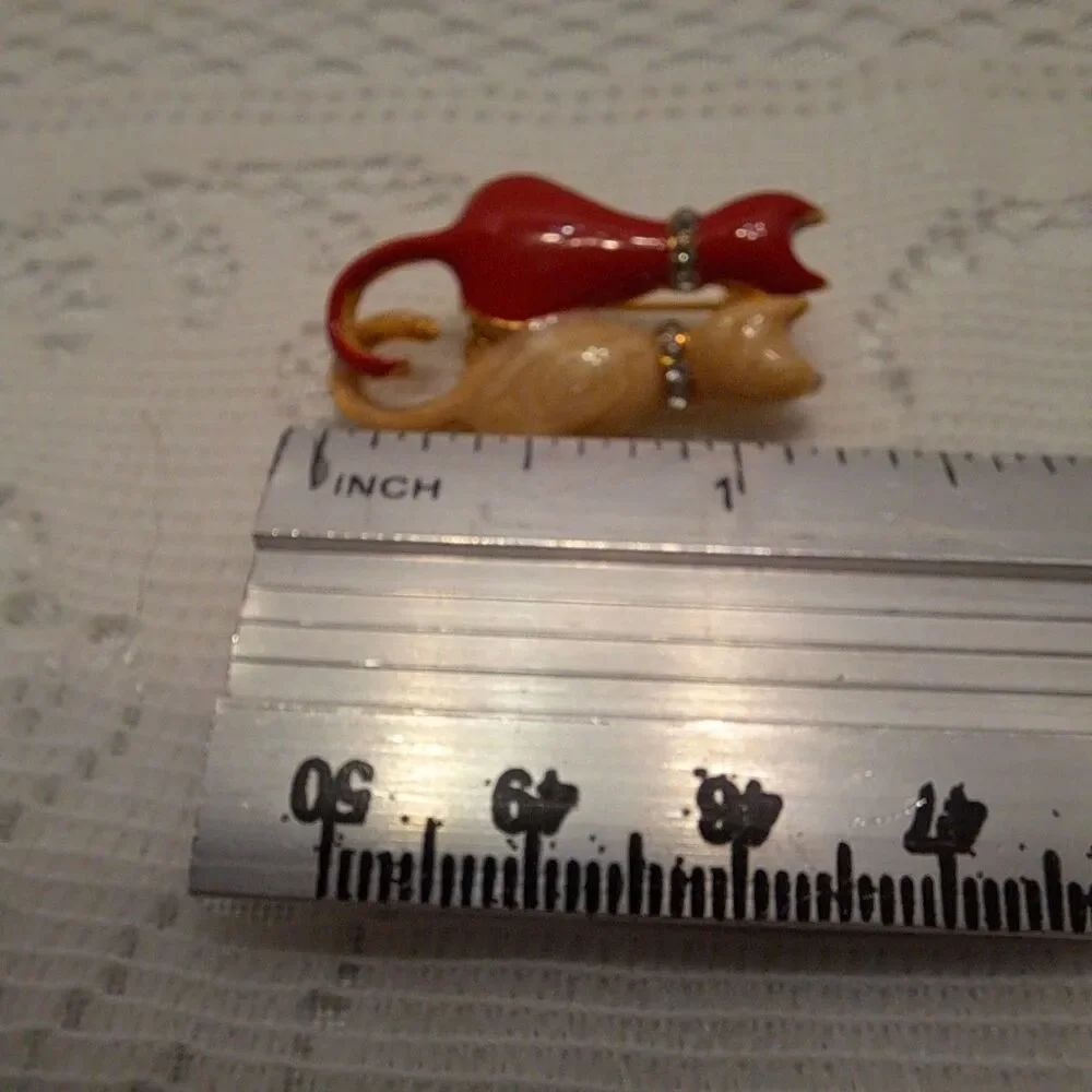 Pins Brooches Lot of 5 Cat Bird Lotus Heart Butterfly Costume Fashion Jewelry